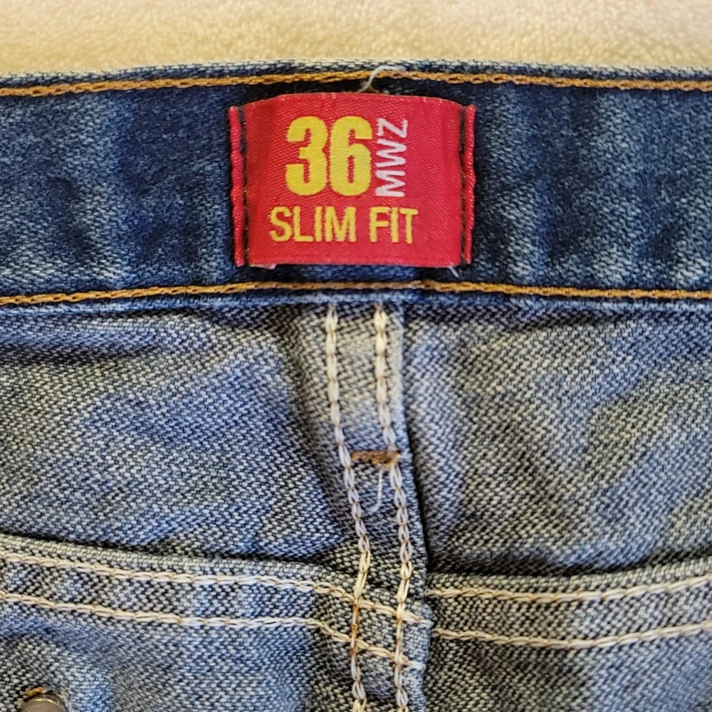 Wrangler Jeans Mens 34x32 Blue 36MWZ Slim Fit Cowboy Cut Premium Performance